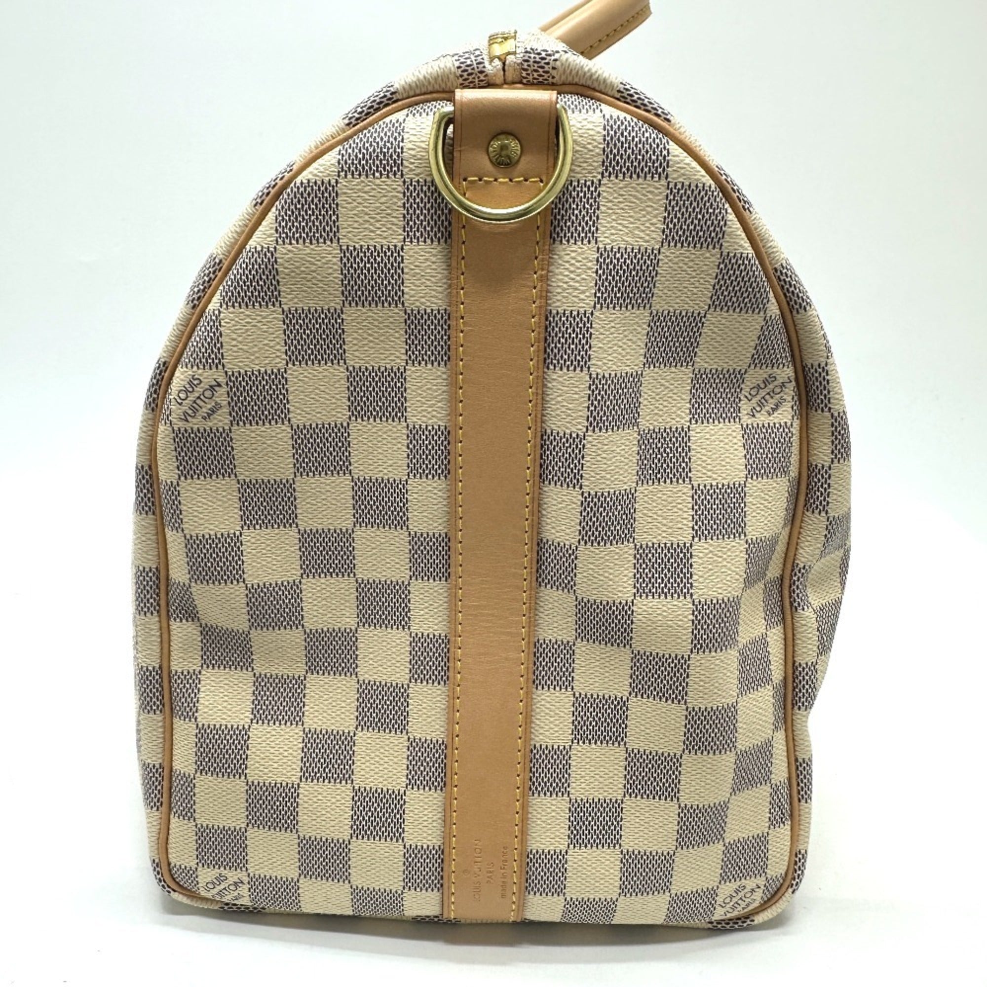 Louis Vuitton White Damier Azur Boston Bag (Pre-Owned)