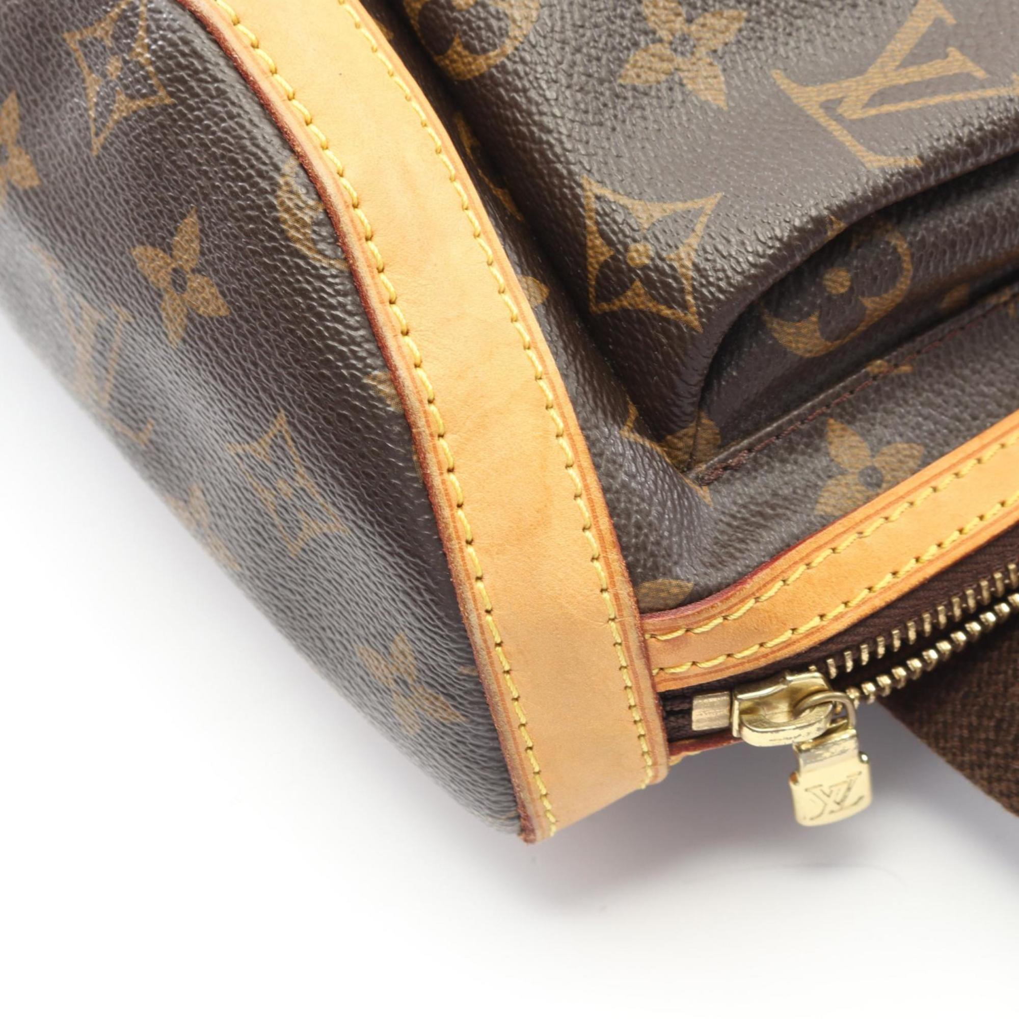 Louis Vuitton Brown Coated Canvas Leather Backpack (Pre-Owned)