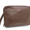 Gucci Brown Leather Clutch Bag Handbag (Pre-Owned)