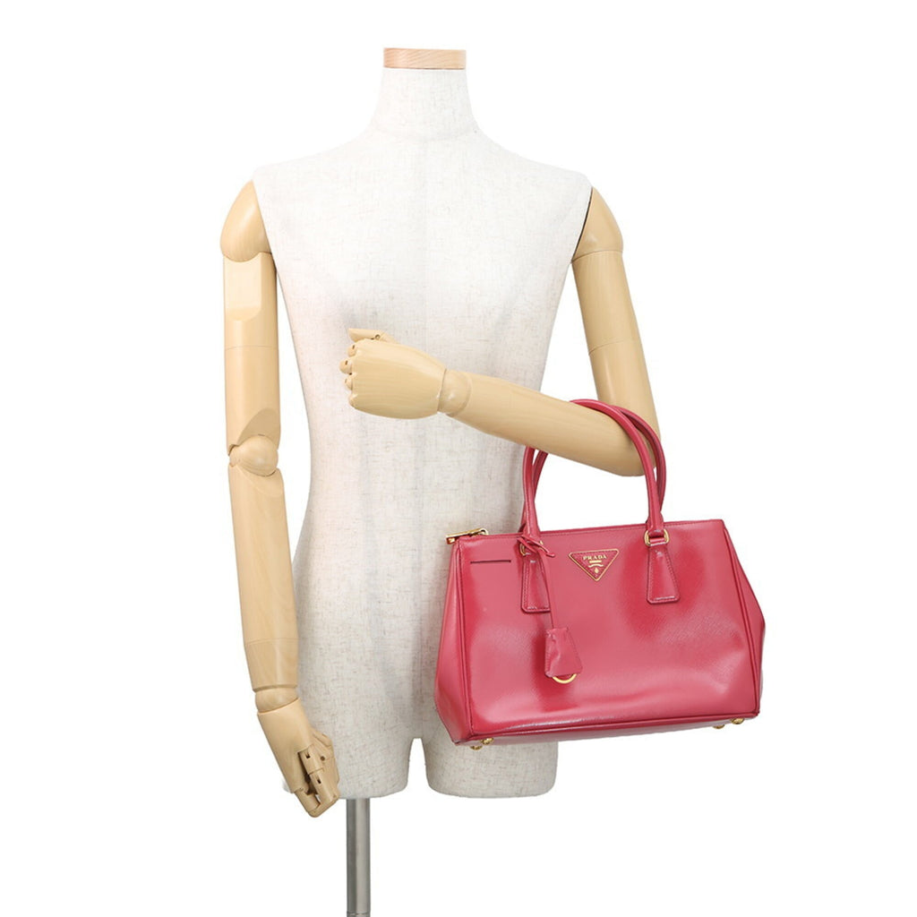 Prada Pink Leather Handbag Shoulder Bag (Pre-Owned)