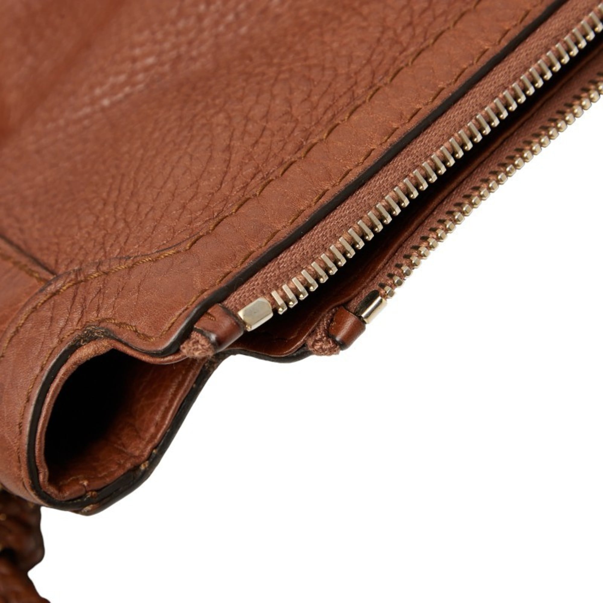 Gucci Brown Leather Shoulder Bag (Pre-Owned)