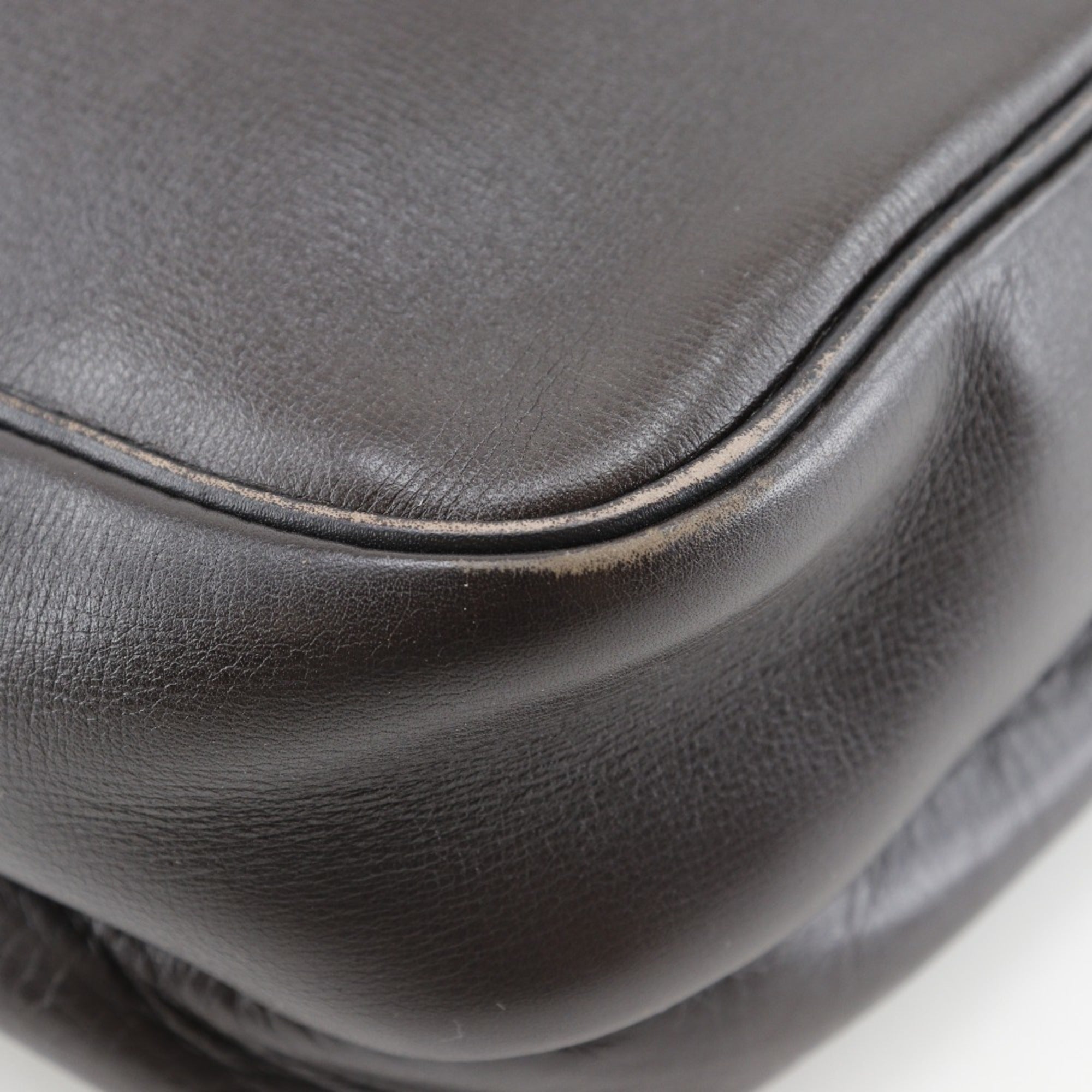 Louis Vuitton Brown Coffee Leather Shoulder Bag (Pre-Owned)