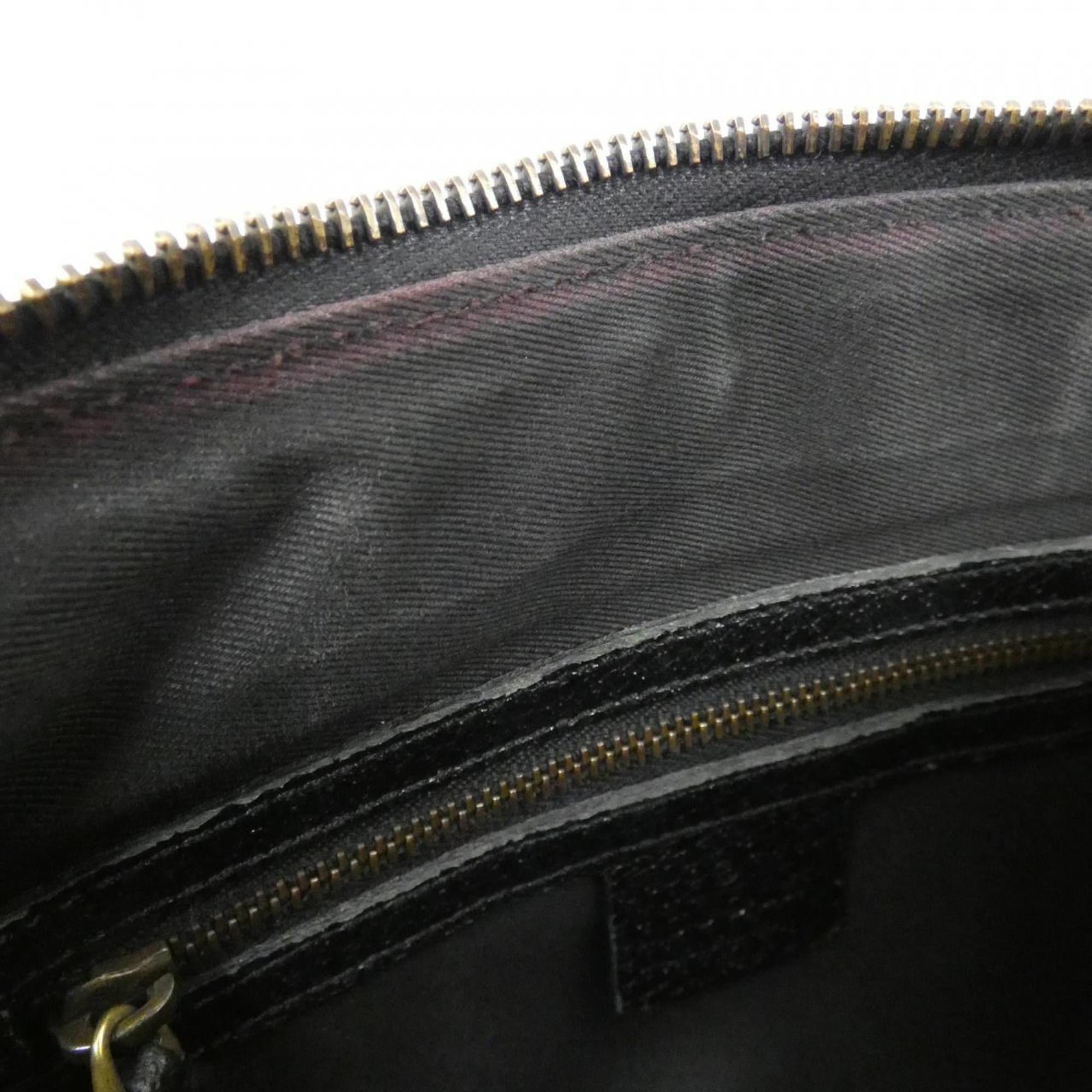 Gucci Black Gg Canvas Shoulder Bag (Pre-Owned)