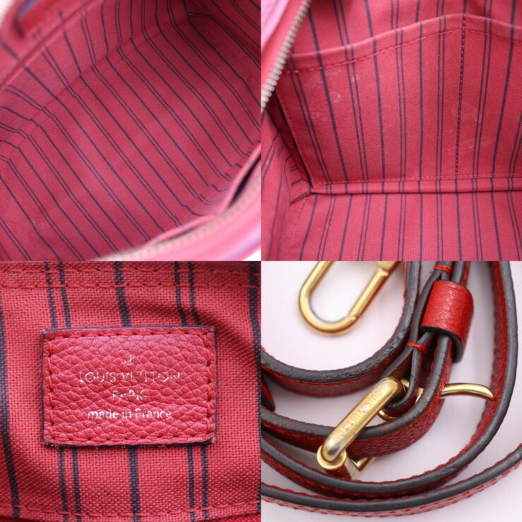 Louis Vuitton Cerise Red Color Leather Handbag Shoulder Bag (Pre-Owned)