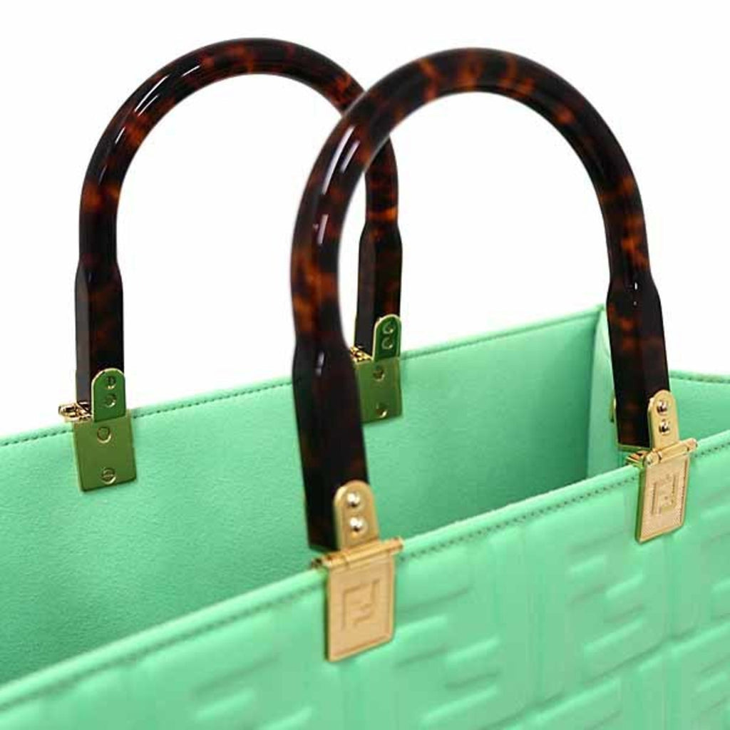 Fendi Black Leather Shoulder Bag Tote Bag (Pre-Owned)