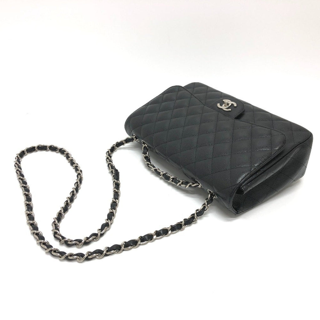 Chanel Black Grained Calfskin Shoulder Bag (Pre-Owned)