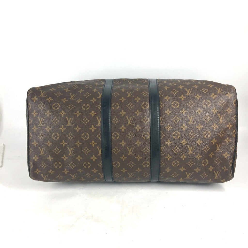 Louis Vuitton Black Brown Monogram Canvas Boston Bag (Pre-Owned)
