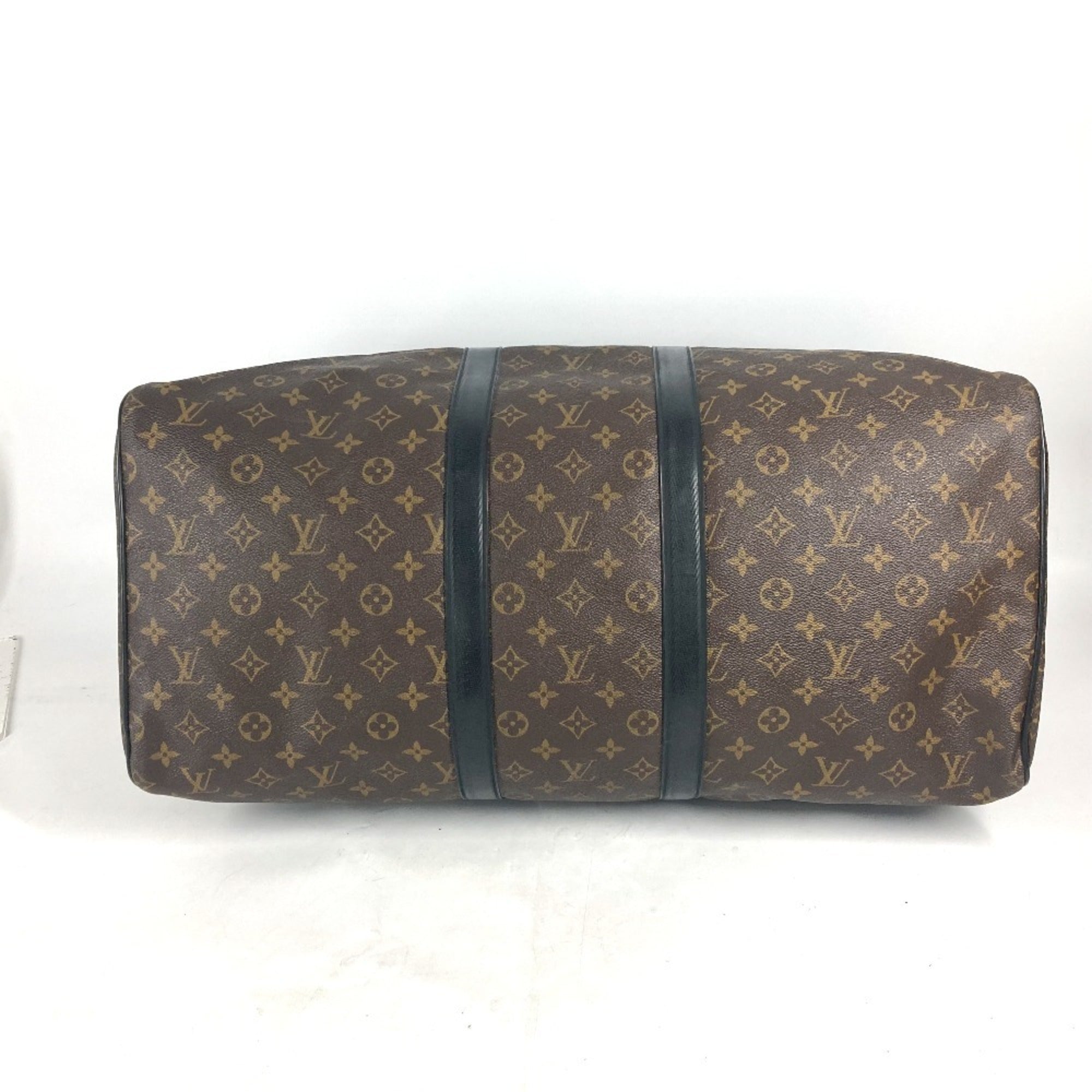 Louis Vuitton Black Brown Monogram Canvas Boston Bag (Pre-Owned)