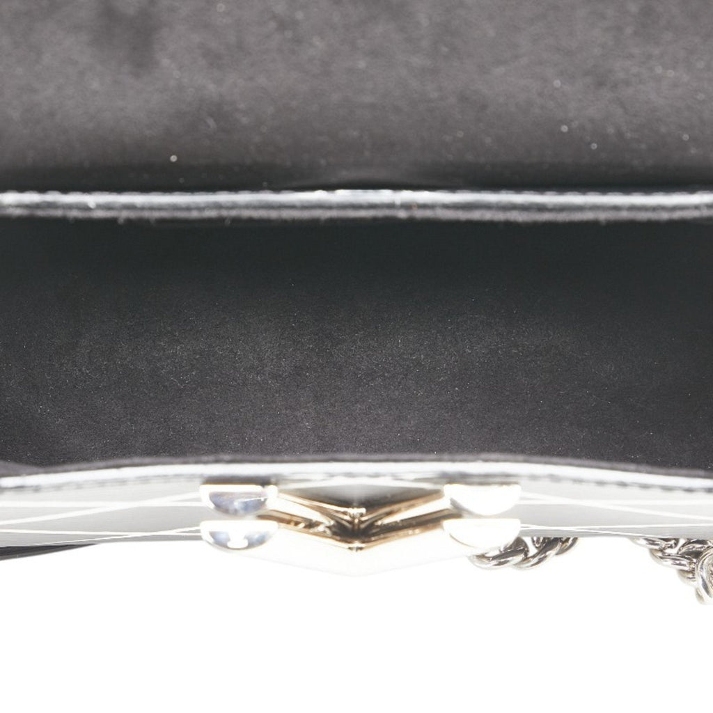 Louis Vuitton Black Noir White Leather Shoulder Bag (Pre-Owned)