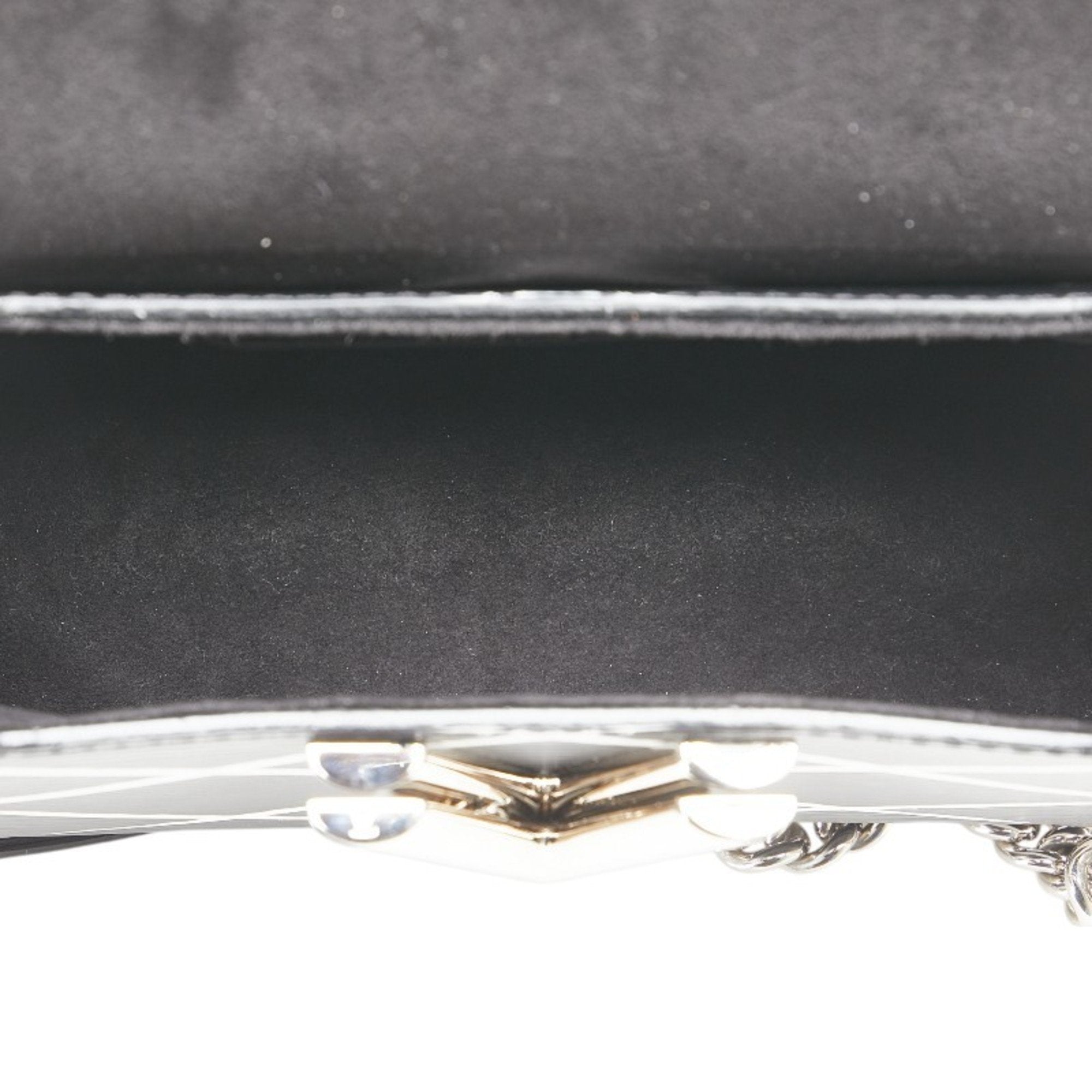 Louis Vuitton Black Noir White Leather Shoulder Bag (Pre-Owned)