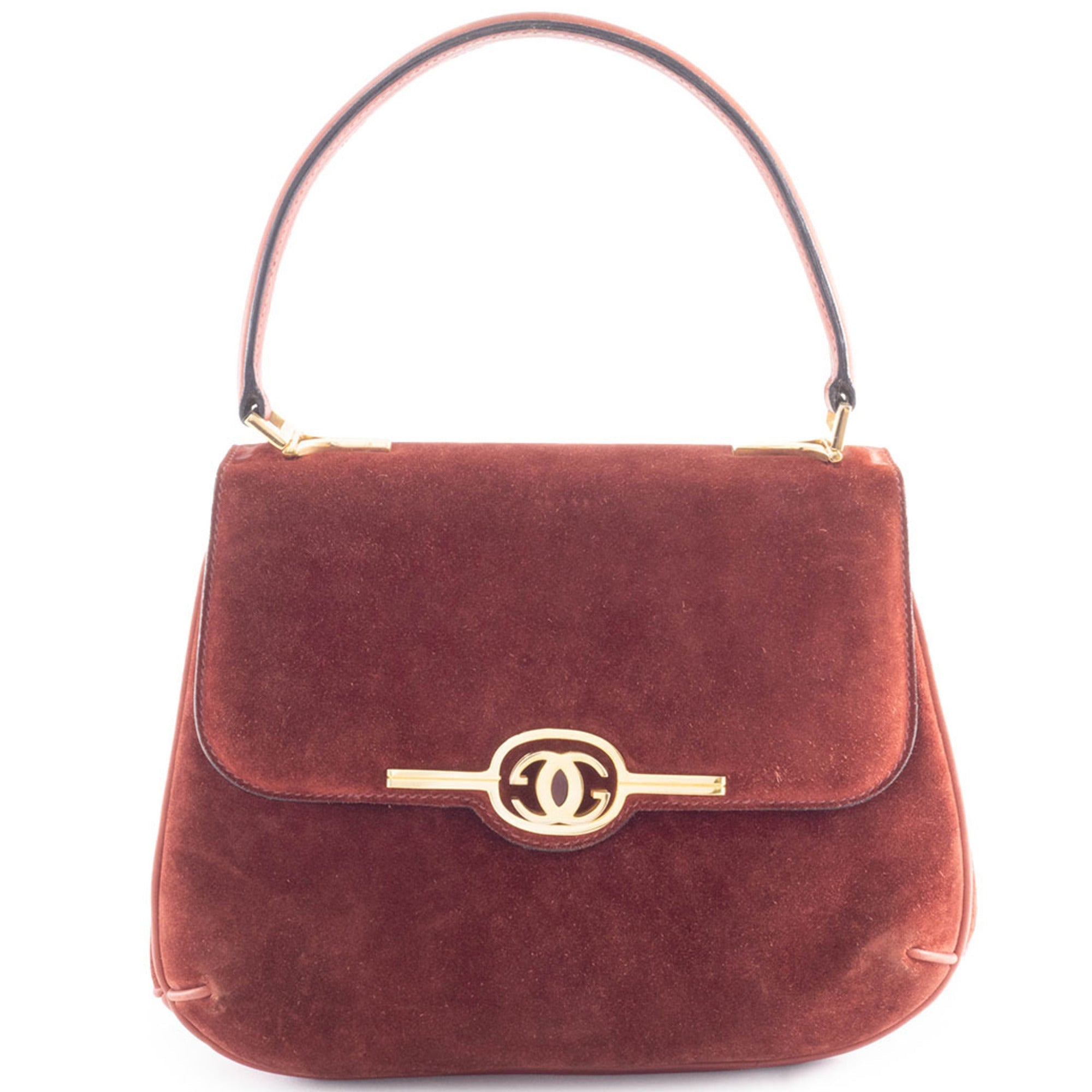 Gucci Brown Suede Handbag (Pre-Owned)