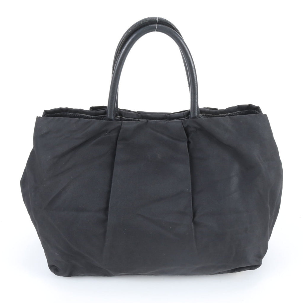 Prada Black Nylon Leather Handbag (Pre-Owned)