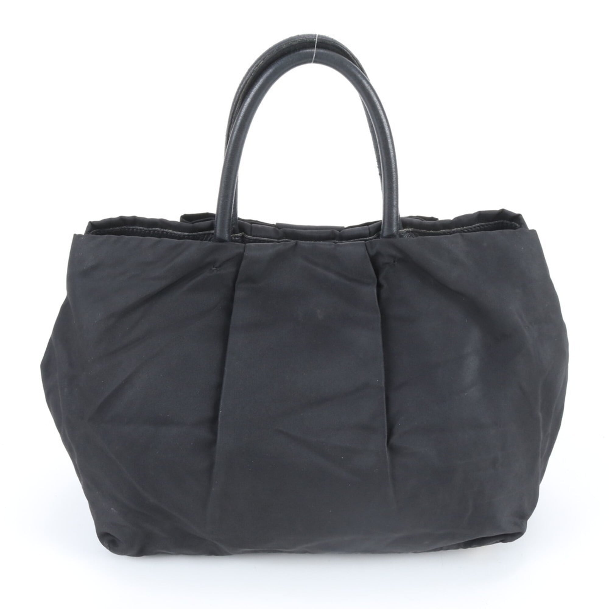 Prada Black Nylon Leather Handbag (Pre-Owned)