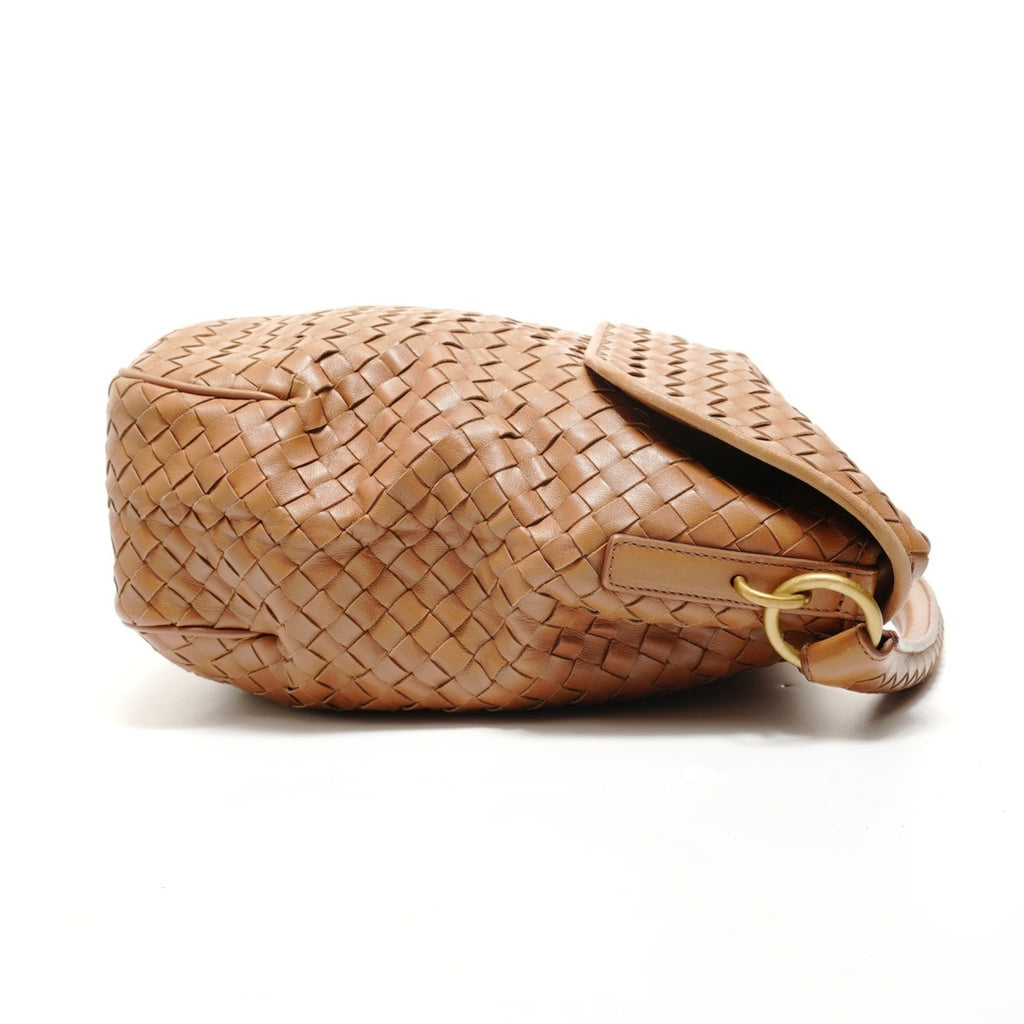 Bottega Veneta Intrecciato Brown Intrecciato Shoulder Bag (Pre-Owned)