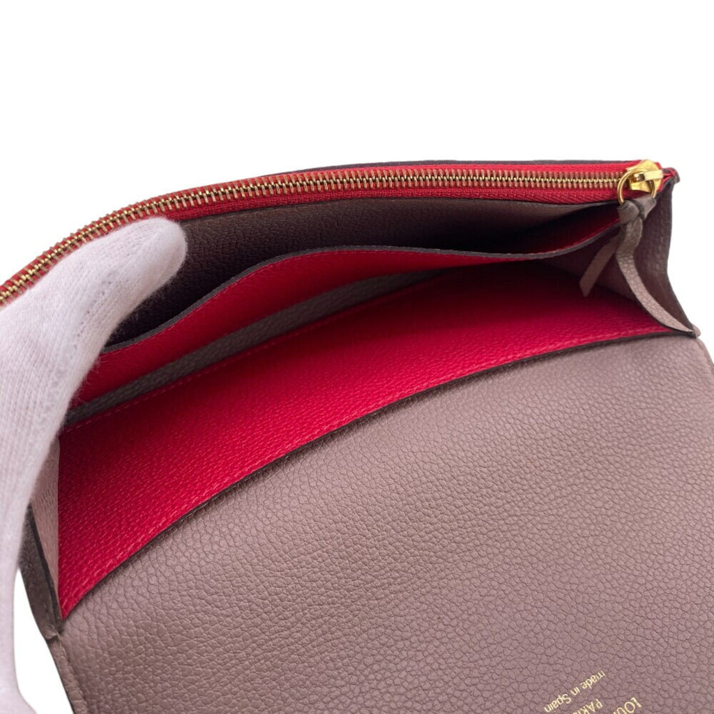 Louis Vuitton Gray Pink Monogram Empreinte Long Wallet (Tri-Fold) (Pre-Owned)
