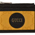 Gucci Black Yellow Leather Coin Purse/Coin Case (Pre-Owned)