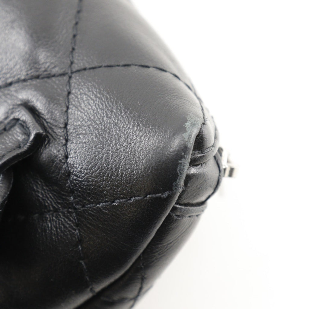 Chanel Black Leather Fanny Pack Sling Bag (Pre-Owned)