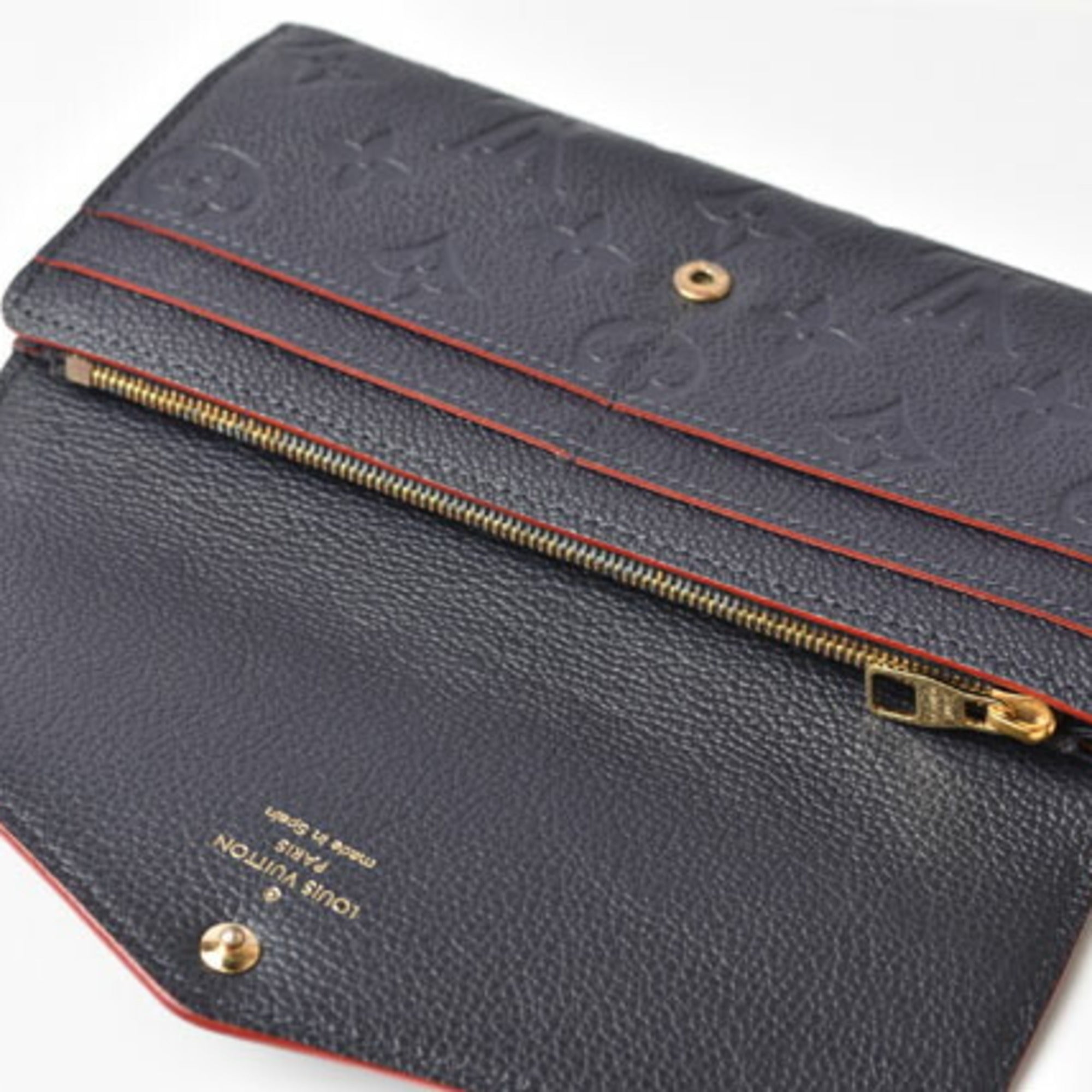Louis Vuitton Rouge Monogram Empreinte Long Wallet (Bi-Fold) (Pre-Owned)