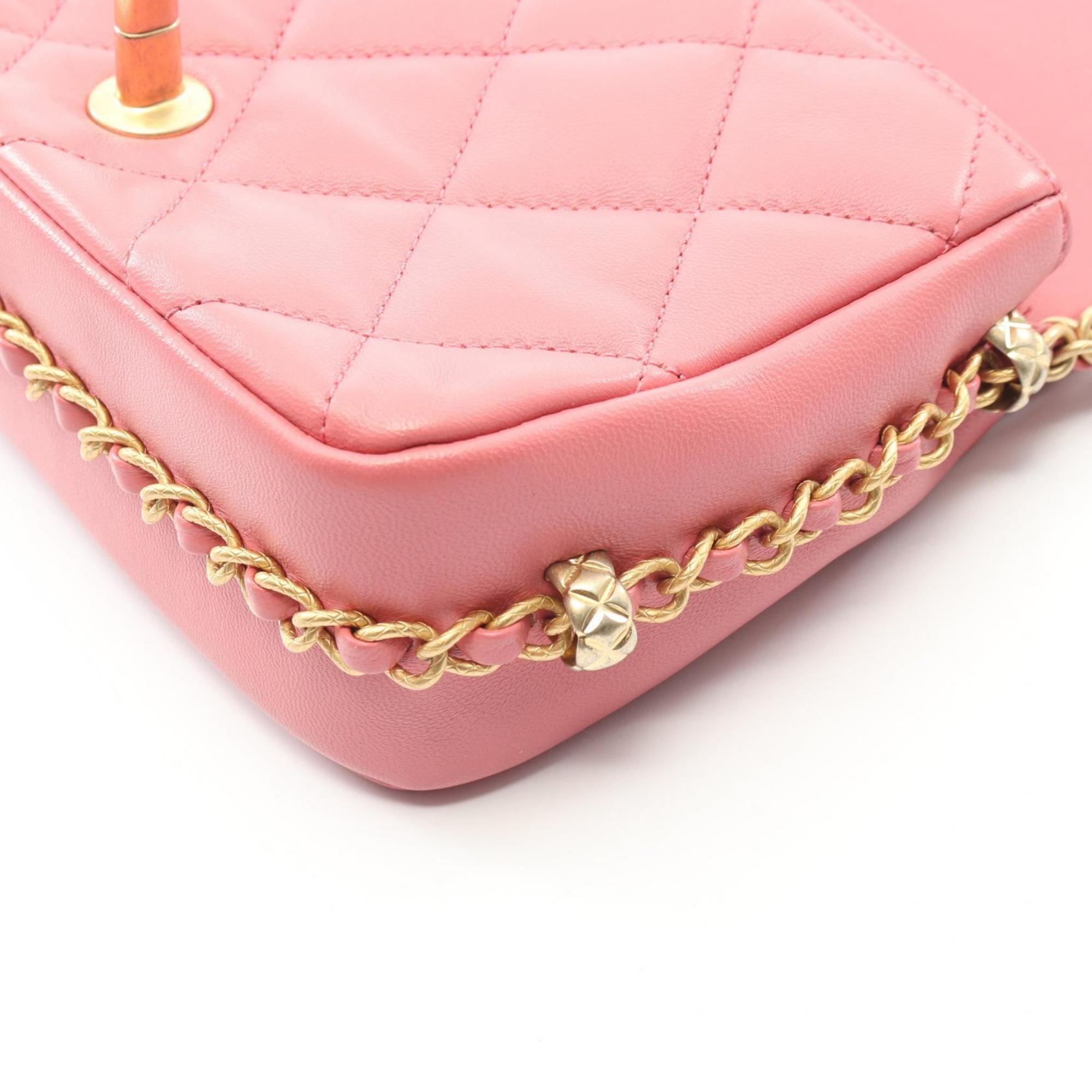 Chanel Pink Leather Shoulder Bag (Pre-Owned)