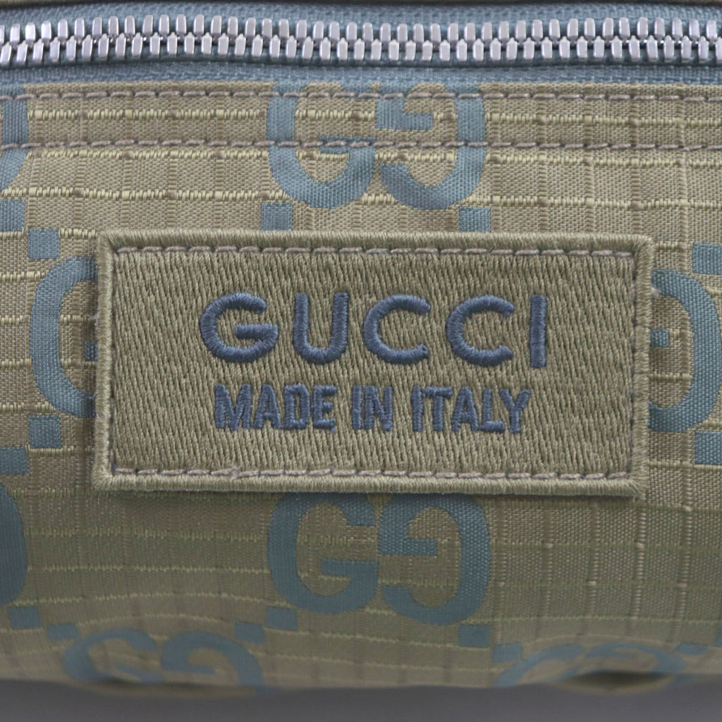 Gucci Khaki Nylon Leather Fanny Pack (Pre-Owned)