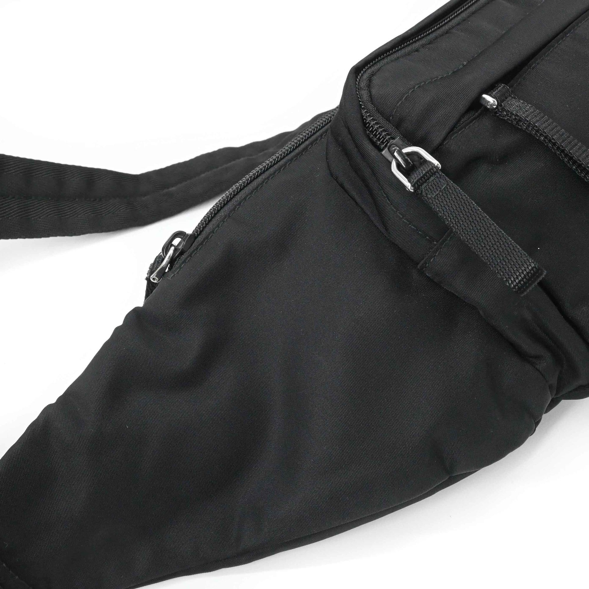 Prada Black Nylon Fanny Pack Sling Bag (Pre-Owned)