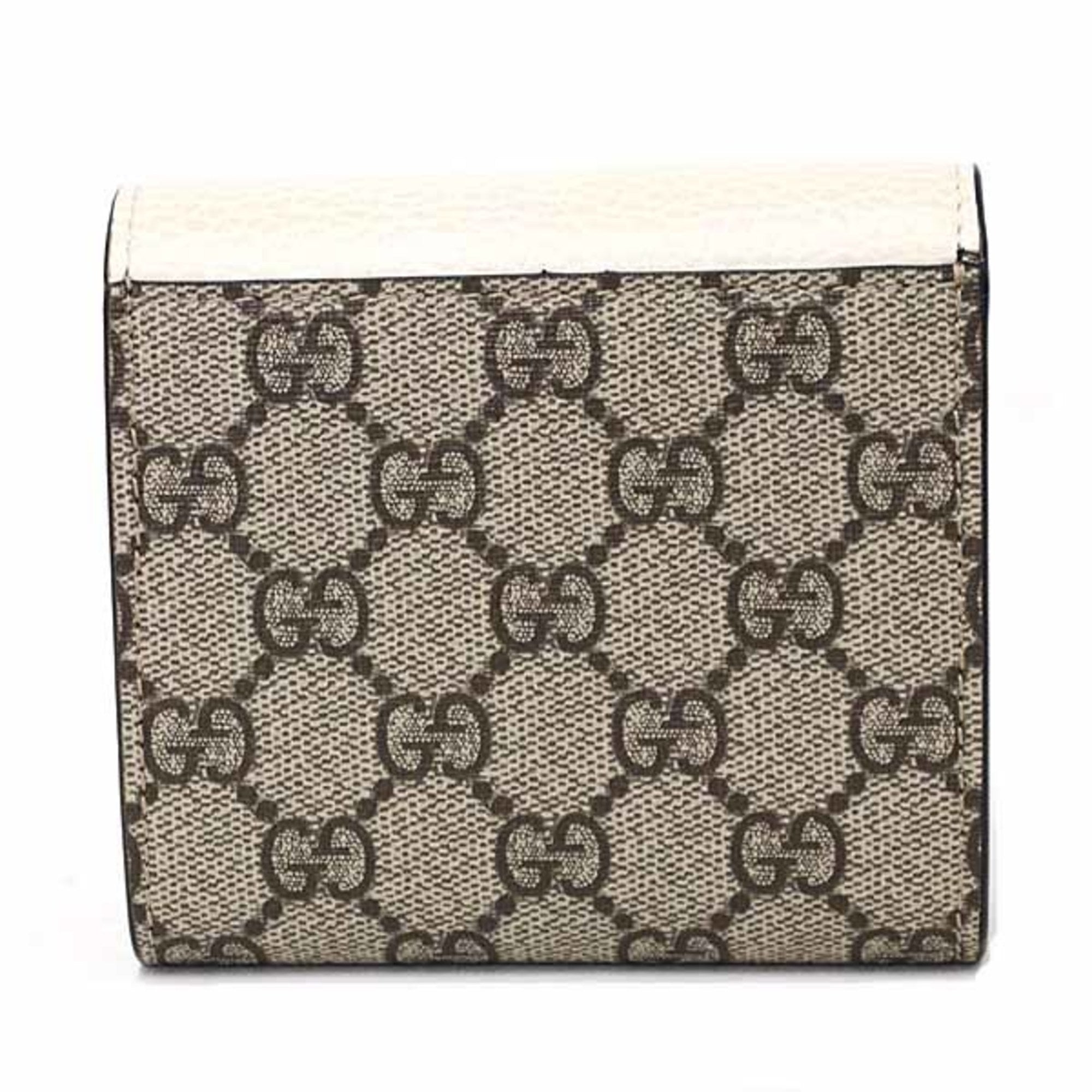 Gucci Beige White Gg Supreme Wallet (Tri-Fold) (Pre-Owned)