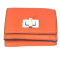 Fendi Orange Leather Wallet (Tri-Fold) (Pre-Owned)