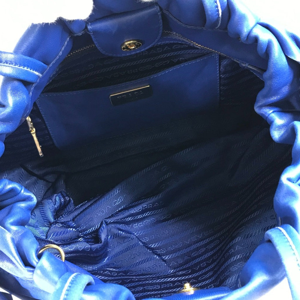 Prada Blue Leather Handbag (Pre-Owned)