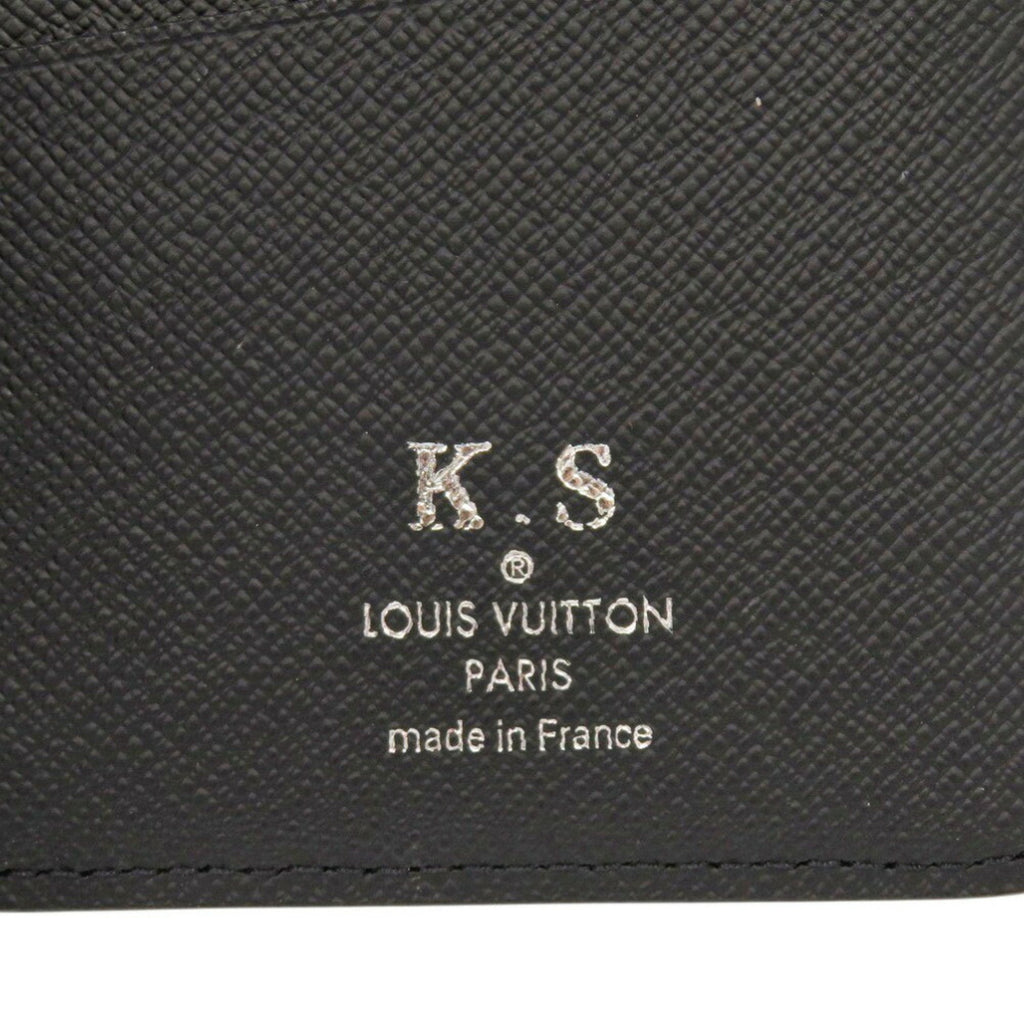 Louis Vuitton Noir Taiga Leather Long Wallet (Bi-Fold) (Pre-Owned)