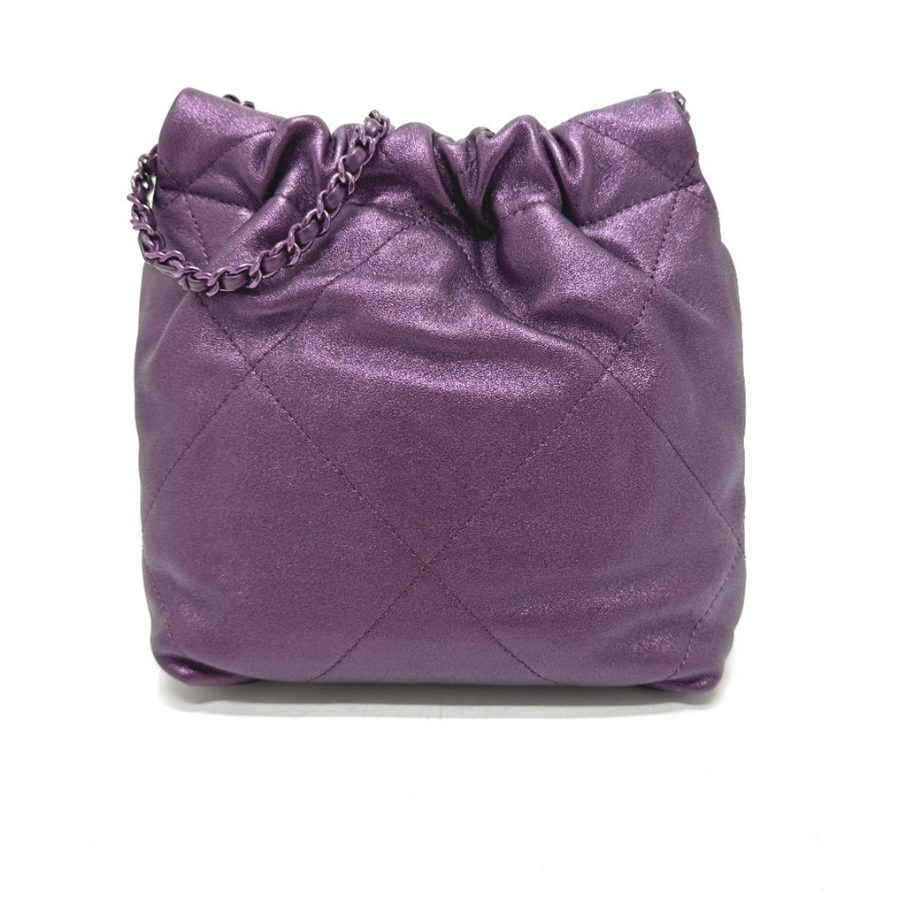 Chanel Purple Leather Shoulder Bag (Pre-Owned)