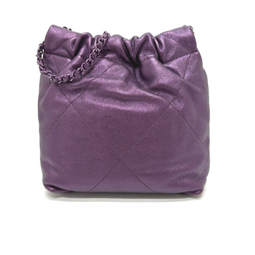 Chanel Purple Leather Shoulder Bag (Pre-Owned)
