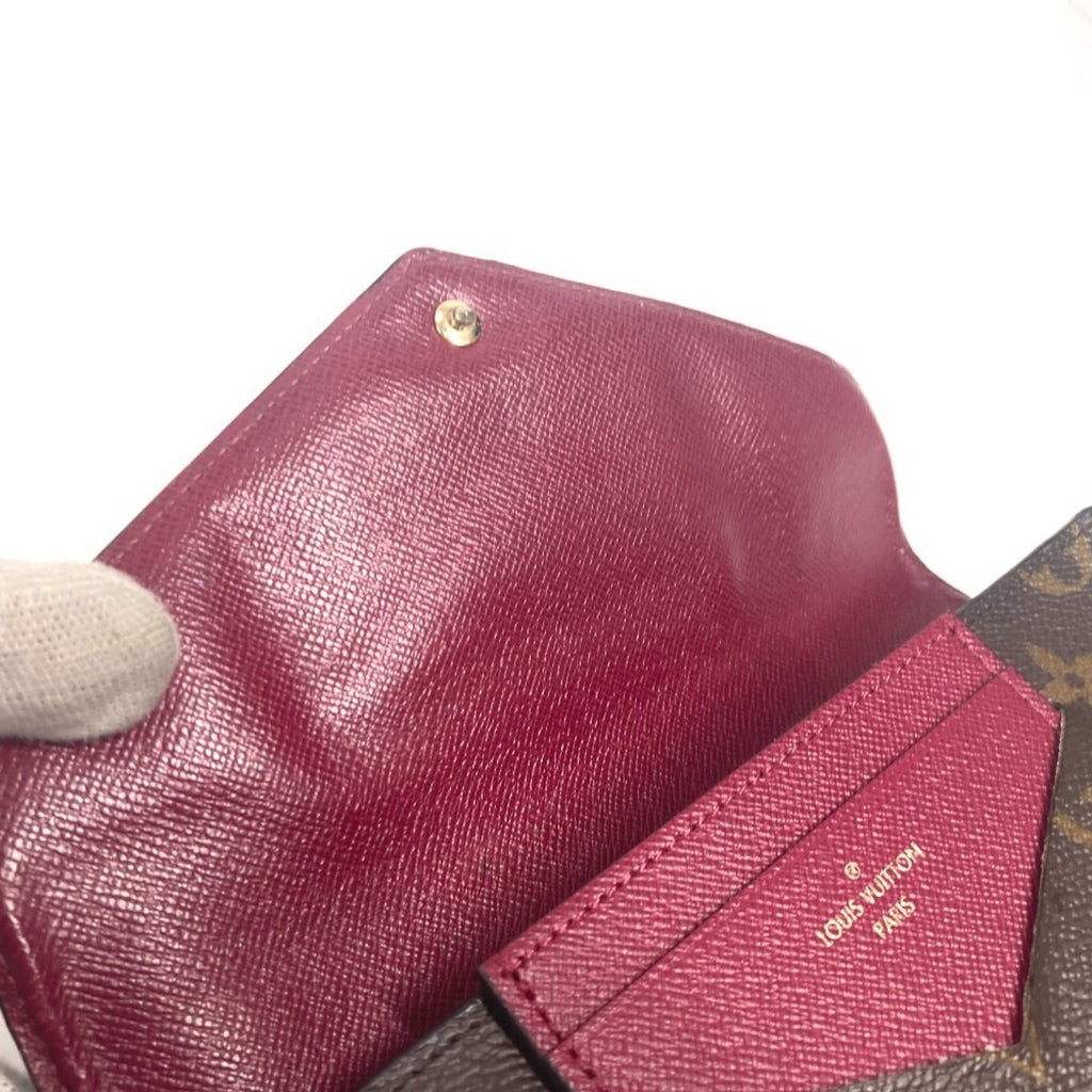 Louis Vuitton Monogram Brown Pink Monogram Long Wallet (Bi-Fold) (Pre-Owned)