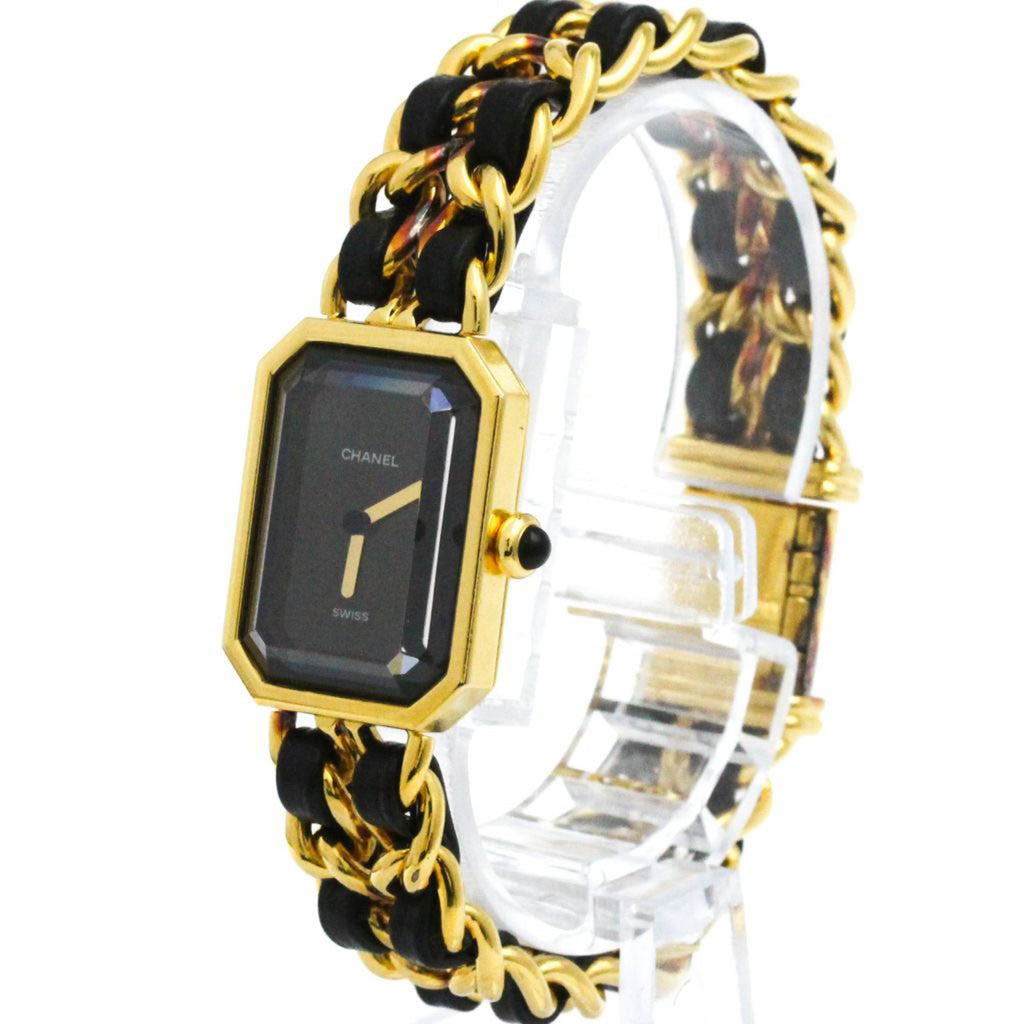 Chanel Premiere Rock Quartz Watch Plated Metal And Leather Watch (Pre-Owned)