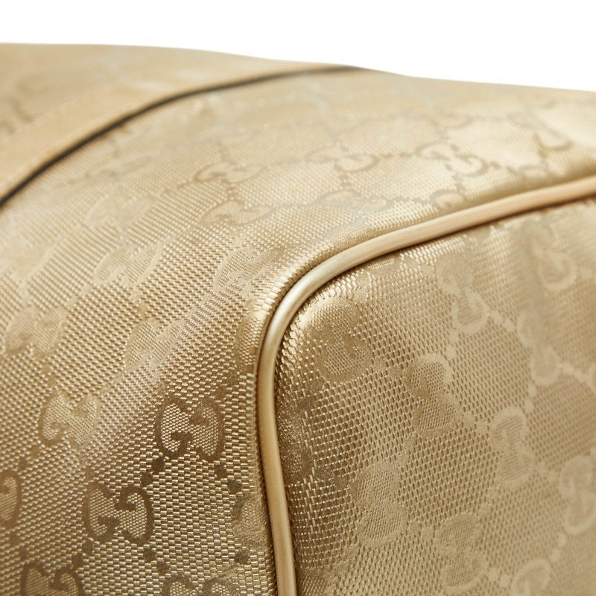 Gucci Gold Pvc Leather Handbag (Pre-Owned)