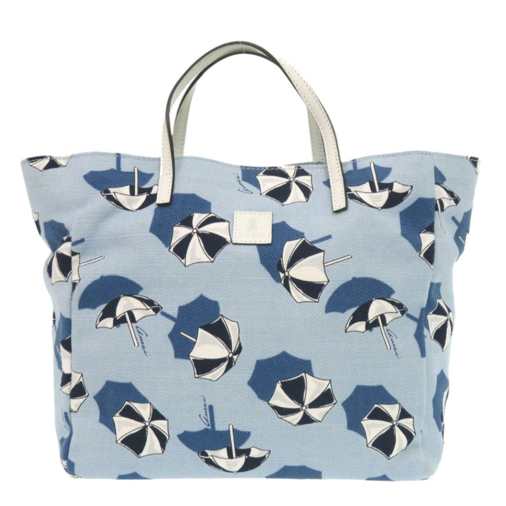 Gucci Blue Canvas Tote Bag (Pre-Owned)
