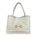 Gucci Horsebit Ivory Leather Shoulder Bag (Pre-Owned)