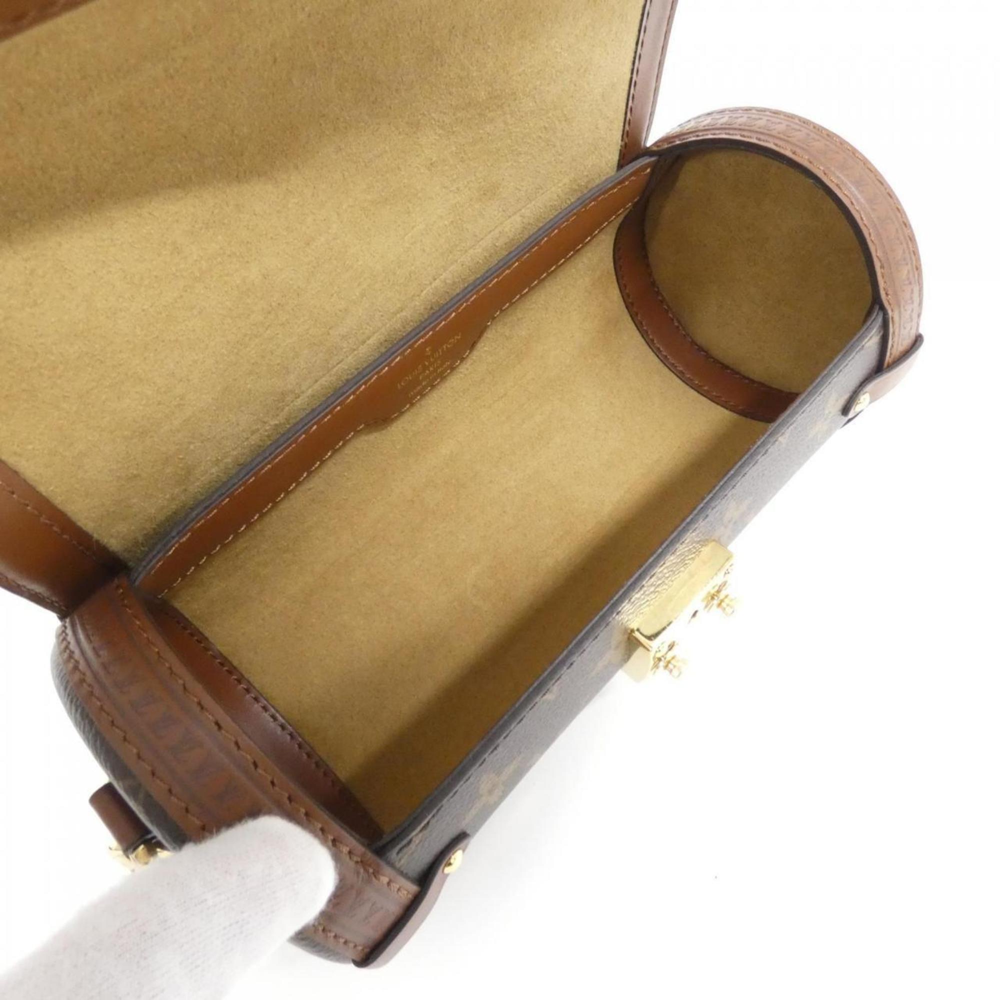 Louis Vuitton Marron Coated Canvas Shoulder Bag (Pre-Owned)