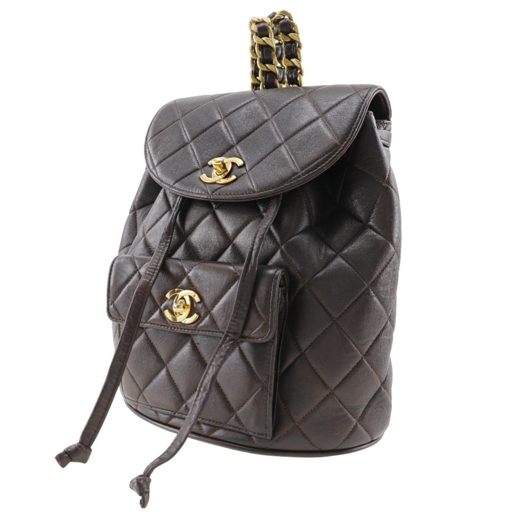 Chanel Brown Leather Backpack (Pre-Owned)