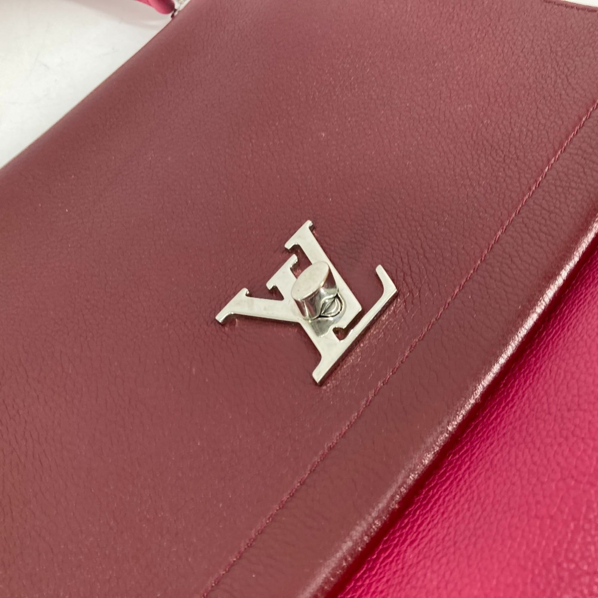 Louis Vuitton Purple Leather Handbag (Pre-Owned)