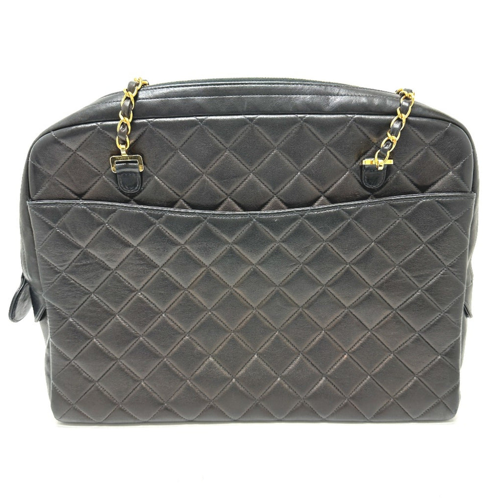 Chanel Black Leather Shoulder Bag (Pre-Owned)