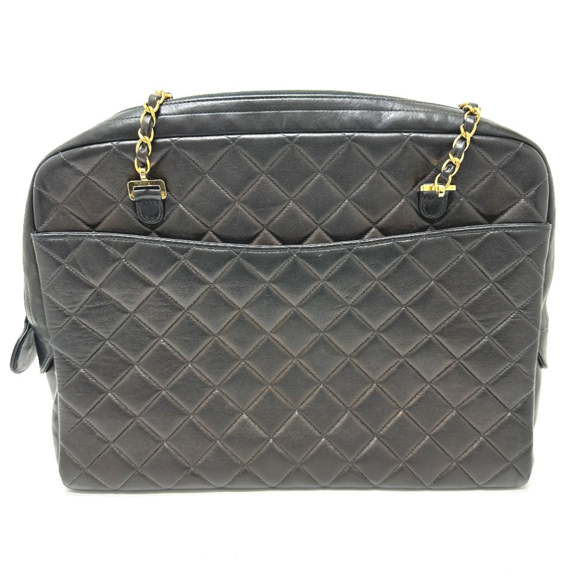Chanel Black Leather Shoulder Bag (Pre-Owned)
