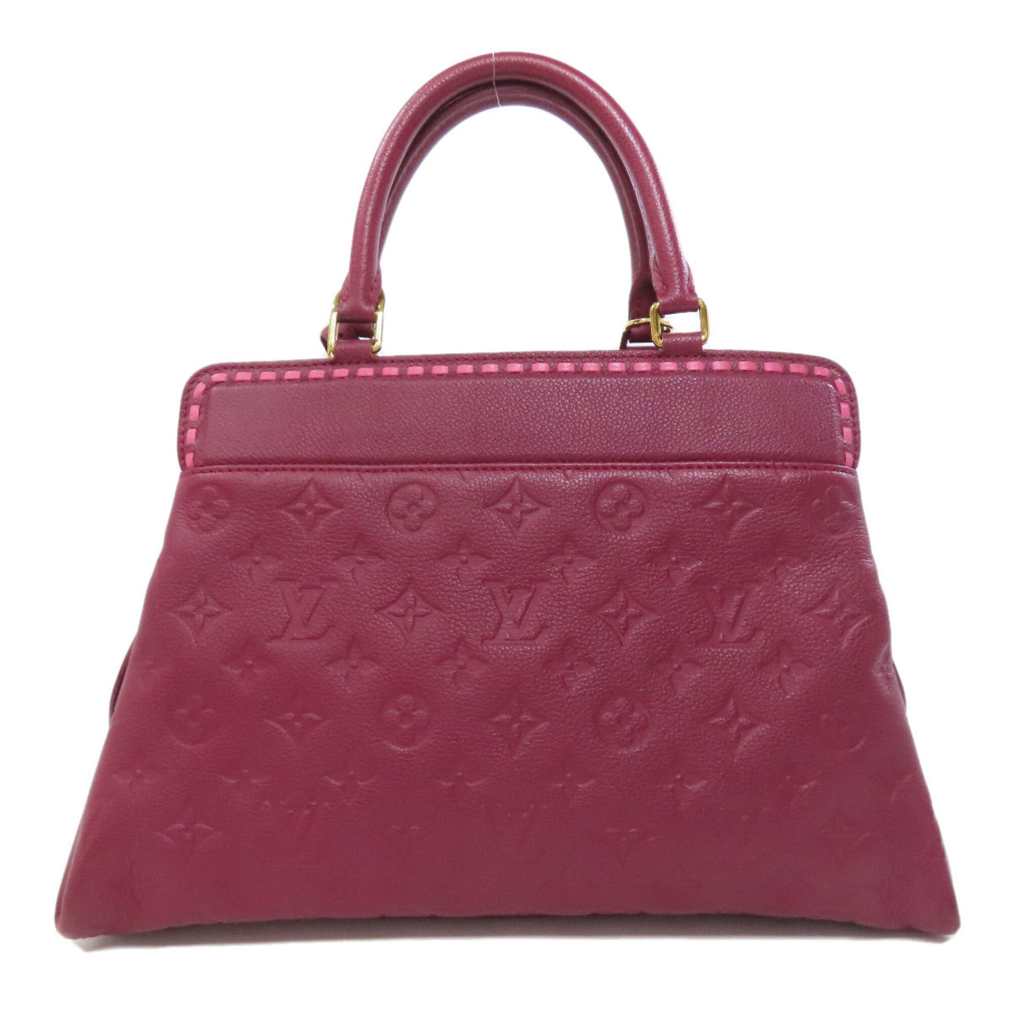 Louis Vuitton Red Color Monogram Empreinte Tote Bag (Pre-Owned)