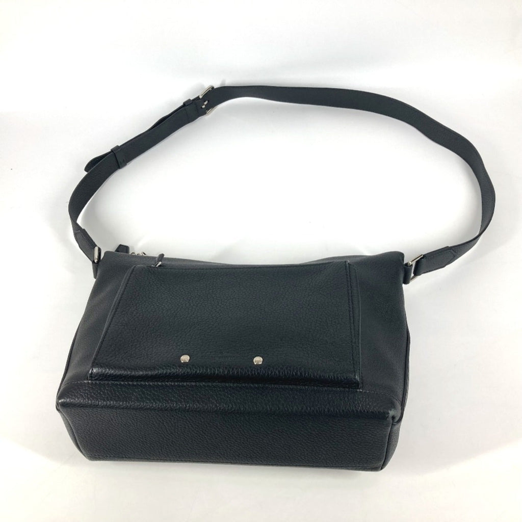 Louis Vuitton Black Noir Leather Messenger Bag Shoulder Bag (Pre-Owned)