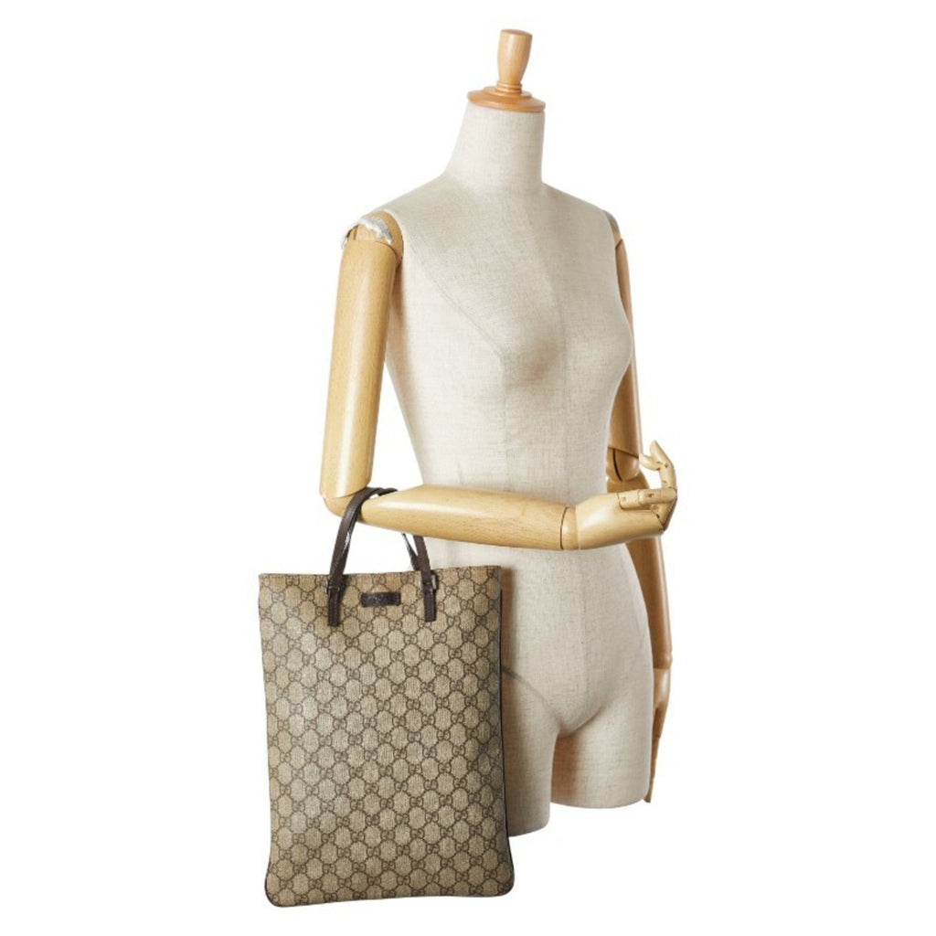 Gucci Brown Pvc Leather Handbag Tote Bag (Pre-Owned)
