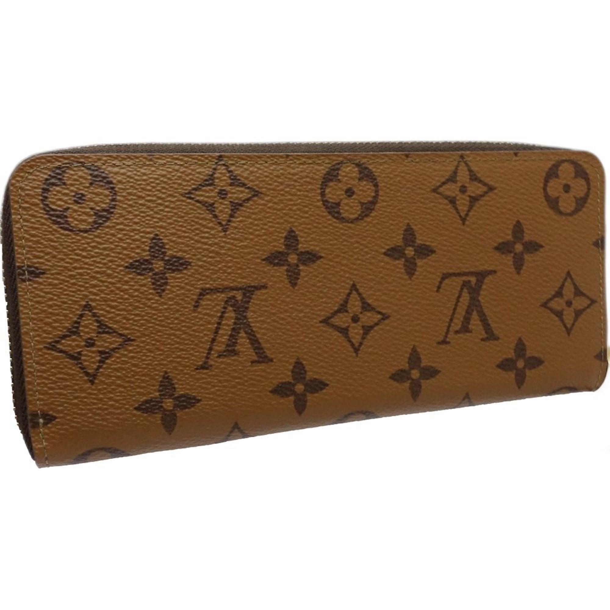 Louis Vuitton Monogram Reverse Brown Canvas Long Wallet (Bi-Fold) (Pre-Owned)