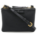 Prada Nero Canvas Leather Clutch Bag Pochette Shoulder Bag (Pre-Owned)