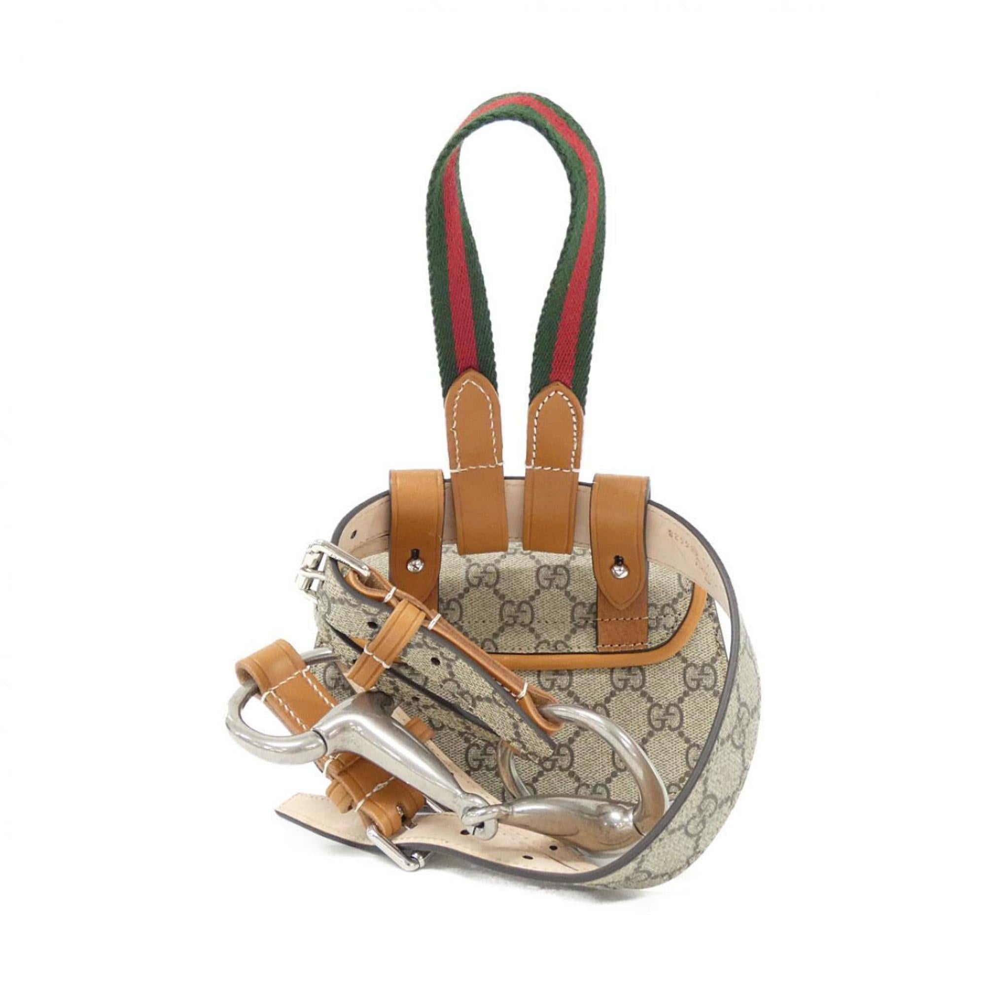 Gucci Beige Brown Gg Supreme Leather Fanny Pack (Pre-Owned)