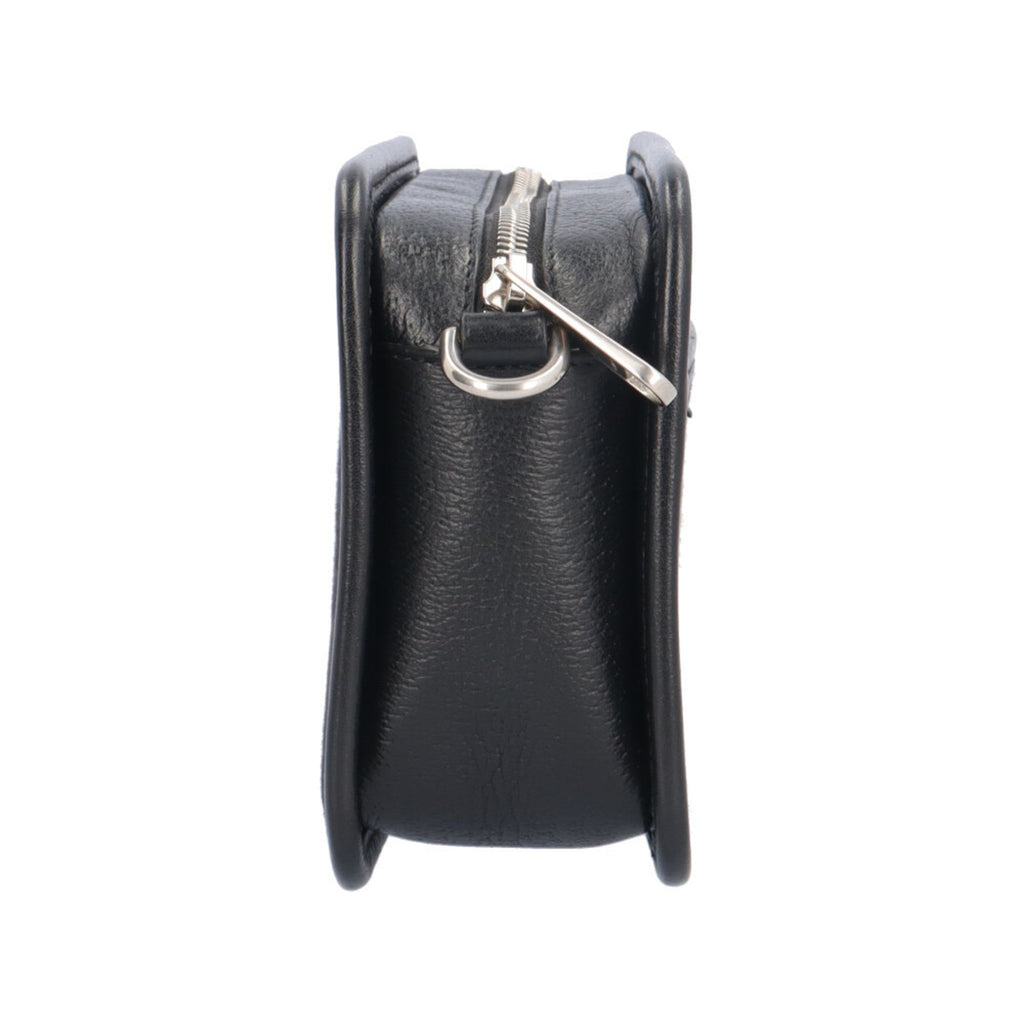 Gucci Black Gg Canvas Leather Shoulder Bag (Pre-Owned)