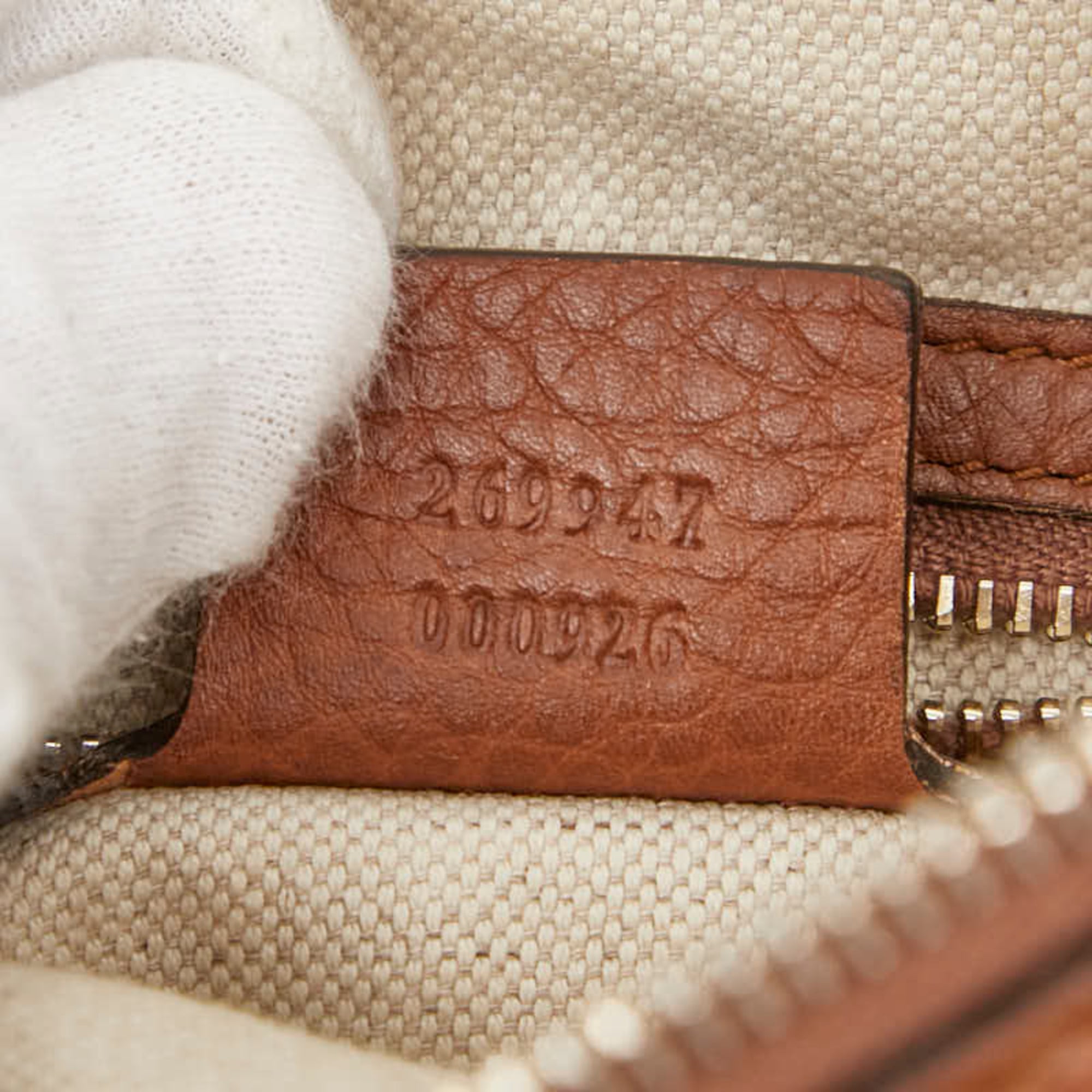 Gucci Brown Leather Shoulder Bag (Pre-Owned)