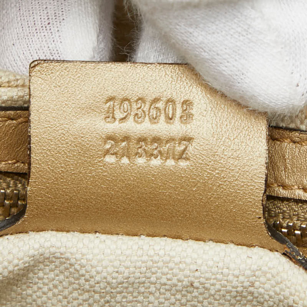 Gucci Gold Pvc Leather Handbag (Pre-Owned)